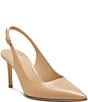 Stuart Weitzman Women's Stuart Power Slingback 75 Leather Pointed Toe Pumps - Image 1