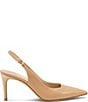 Stuart Weitzman Women's Stuart Power Slingback 75 Leather Pointed Toe Pumps - Image 2
