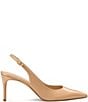 Stuart Weitzman Women's Stuart Power Slingback 75 Patent Leather Pointed Toe Pumps - Image 1