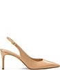 Stuart Weitzman Women's Stuart Power Slingback 75 Patent Leather Pointed Toe Pumps - Image 2