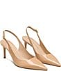 Stuart Weitzman Women's Stuart Power Slingback 75 Patent Leather Pointed Toe Pumps - Image 3