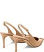 Stuart Weitzman Women's Stuart Power Slingback 75 Patent Leather Pointed Toe Pumps - Image 4