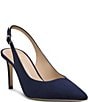 Stuart Weitzman Women's Stuart Power Slingback 75 Suede Pointed Toe Pumps - Image 5