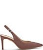 Stuart Weitzman Women's Stuart Power Slingback 75 Suede Pointed Toe Pumps - Image 2