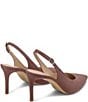 Stuart Weitzman Women's Stuart Power Slingback 75 Suede Pointed Toe Pumps - Image 4