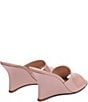 Stuart Weitzman Vinnie 85 Pearlized Patent Leather Wedge Square Toe Slides - Image 3