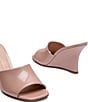 Stuart Weitzman Vinnie 85 Pearlized Patent Leather Wedge Square Toe Slides - Image 4