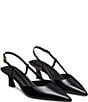 Stuart Weitzman Women's Vinnie Slingback 50 Leather Pointed Toe Pumps - Image 2