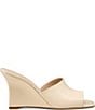 Stuart Weitzman Vinnie 85 Patent Leather Square Toe Wedge Slides - Image 2