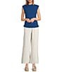 Sugarlips Abstract Patterned Bubble Mock Neck Sleeveless Textured Knit Top - Image 3