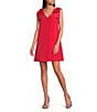 Sugarlips Alanie Rhinestone Bow Shoulder V-Neck Sleeveless Trapeze Shift Mini Dress - Image 6