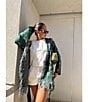 Sugarlips Bandana Fringe Shawl Collar Belted Open Front Cardigan, Color:Emerald Multi - Image 9