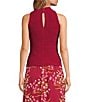 Sugarlips Briella Halter Mock Neck Sleeveless Textured Knit Top - Image 2