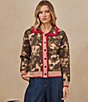 Sugarlips Camo Printed Ruffled Collar Long Sleeve Button Front Cardigan - Image 5