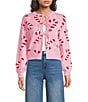 Sugarlips Candy Cane Crew Neck Long Sleeve Front Tie Sweater - Image 1