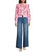 Sugarlips Candy Cane Crew Neck Long Sleeve Front Tie Sweater - Image 3