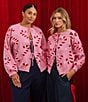 Sugarlips Candy Cane Crew Neck Long Sleeve Front Tie Sweater - Image 6