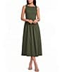 Sugarlips Carine Boat Neck Sleeveless A-Line Midi Dress - Image 1