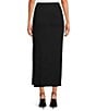 Sugarlips Carthay Coordinating High Waisted Ribbed Knit Side Slit Sweater Midi Skirt, Color:Black - Image 2