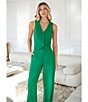 Color:Kelly Green - Image 5 - Chelsea High Waisted Wide Leg Coordinating Trousers