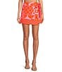 Sugarlips Coordinating Haines Town Printed High Waist Mini Crepe Wrap Skort
