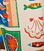 Sugarlips Coordinating Postcard Print High Waisted Wide-Leg Tassel Hem Pants, Color:Coral Multi - Image 4