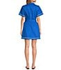 Sugarlips Dalphy Sardine Embroidered Point Collar Short Sleeve Button Down Mini Dress - Image 2