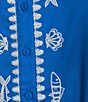 Sugarlips Dalphy Sardine Embroidered Point Collar Short Sleeve Button Down Mini Dress - Image 5