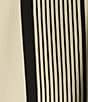 Color:Ivory-Black - Image 4 - Devra Club Stripe Square Neck Sleeveless Ruffle Crop Top