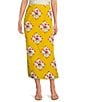 Sugarlips Coordinating Floral Print High Waisted Maxi Pencil Skirt, Color:Yellow White Multi - Image 1