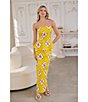 Sugarlips Coordinating Floral Print High Waisted Maxi Pencil Skirt, Color:Yellow White Multi - Image 6
