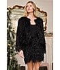 Sugarlips Himari Coordinating Metallic High Waisted Fringe Mini Skirt, Color:Black - Image 4