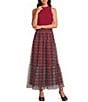 Sugarlips Isola Plaid Printed High Rise Tiered Mesh Maxi Skirt - Image 3