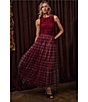 Sugarlips Isola Plaid Printed High Rise Tiered Mesh Maxi Skirt - Image 5