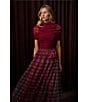 Sugarlips Isola Plaid Printed High Rise Tiered Mesh Maxi Skirt - Image 6