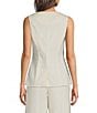 Sugarlips Jeanie Crew Neck Sleeveless Button Front Coordinating Denim Vest - Image 2