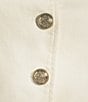 Sugarlips Jeanie Crew Neck Sleeveless Button Front Coordinating Denim Vest - Image 4