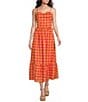 Sugarlips Katana Plaid Print High-Rise Pleated A-Line Coordinating Maxi Skirt - Image 3