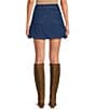 Sugarlips Lavinia Malty High Waisted Front Button Demin Mini Skirt, Color:Mid-Blue - Image 2