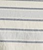 Color:Blue White - Image 4 - Leah Stripe Print Square Neck Spaghetti Strap Sleeveless Fringe Trim Coordinating Crop Top