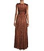 Sugarlips Leoben Floral Descanso V-Neck Sleeveless Pleated Maxi Dress, Color:Brown Black - Image 2