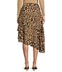 Sugarlips Leopard Asymmetrical Hem Midi Skirt, Color:Black Tan - Image 2