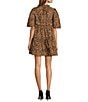 Sugarlips Leopard Printed Split V-Neck Short Sleeve Tiered Mini Dress, Color:Leopard - Image 2