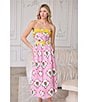 Sugarlips Maia Floral Beny Ruffle Strapless Belted Midi Dress, Color:Pink Multi - Image 4