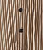 Sugarlips Marinda Striped Collared Half Sleeve Ruffle Hem Button Front Top - Image 4