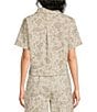 Sugarlips Paisley Printed Collared Short Sleeve Coordinating Denim Shirt-Jacket - Image 2