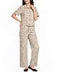 Sugarlips Paisley Printed Collared Short Sleeve Coordinating Denim Shirt-Jacket - Image 3