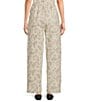 Sugarlips Paisley Printed High Rise Drawstring Waist Straight Leg Coordinating Denim Pants - Image 2