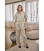 Sugarlips Paisley Printed High Rise Drawstring Waist Straight Leg Coordinating Denim Pants - Image 5