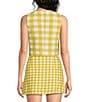 Sugarlips Petite Size Kayri Gingham Print V-Neck Sleeveless Coordinating Vest Top - Image 2